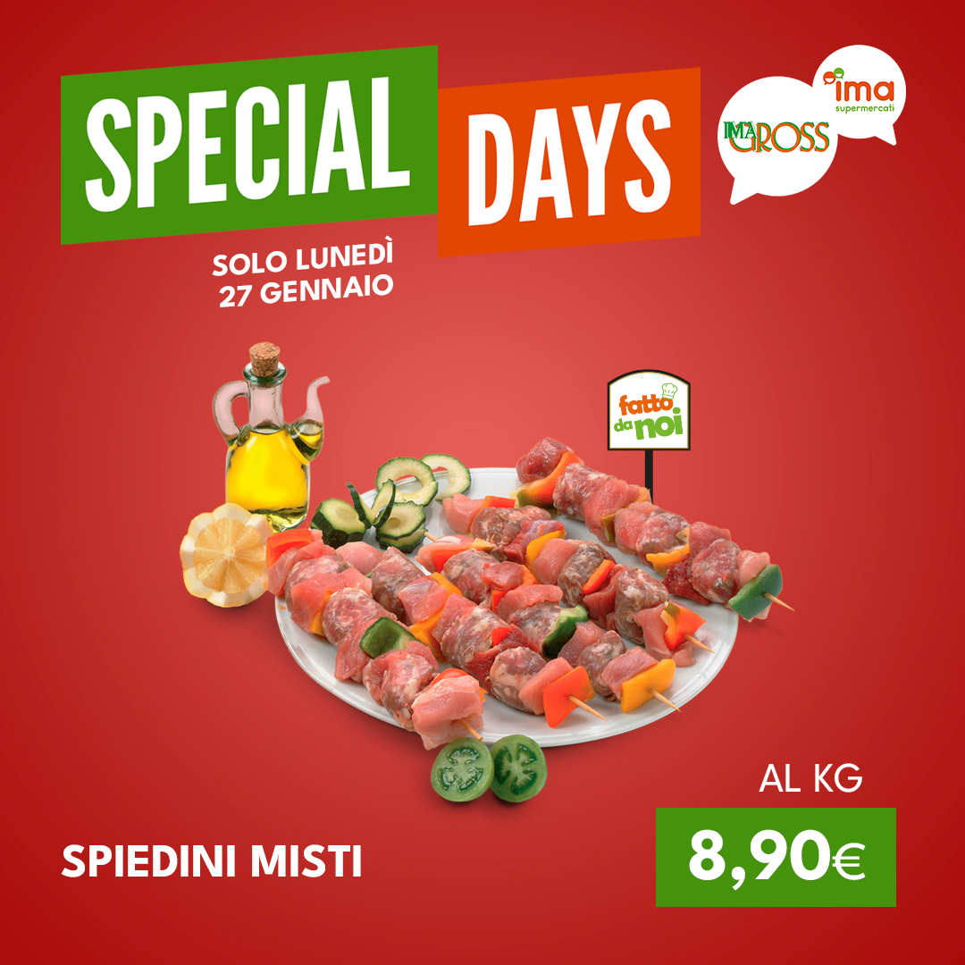 SPECIAL DAYS-lunedì 27